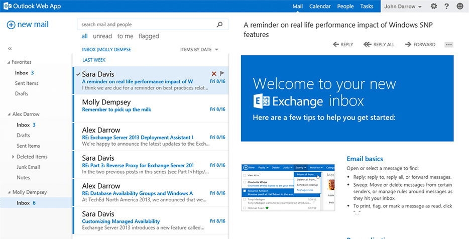 outlook 2019 exchange 2013